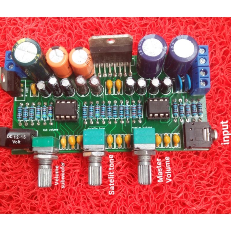 TDA7377 Power Amplifier 2x15Watt Plus 2x IC 4558 Filter Subwoofer 30Watt