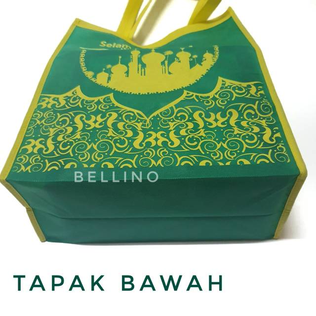 1Pcs Tas Lebaran Idul Fitri Tebal Tapak Bawah Full Jahit Size 30x40x15  Rekat / Goodie Bag Lebaran