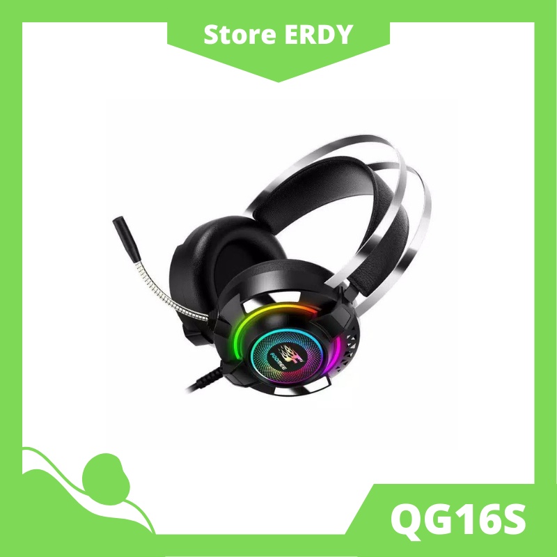 Headphone Gaming RGB FOOMEE QG16S Headset Gaming Stereo With Mic