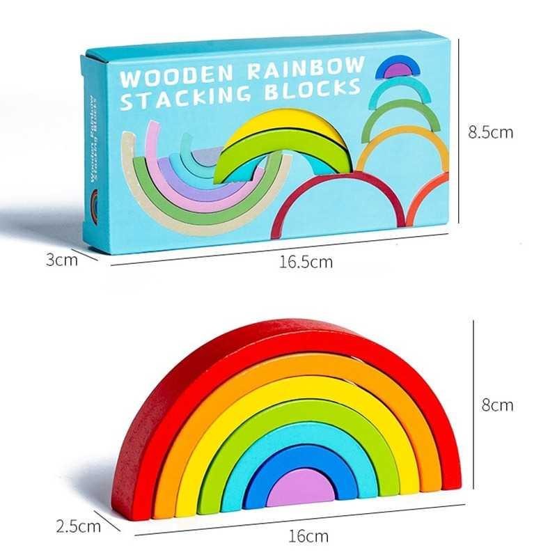 Mainan Anak Montessori Rainbow Bridge Children Toy - QT07 - Multicolor