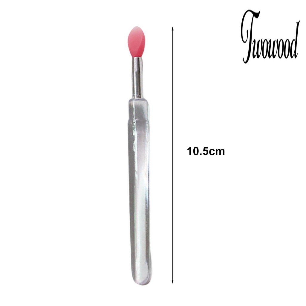 Brush Eyeshadow Multifungsi Bahan Silikon Dengan Tutup Untuk Wanita