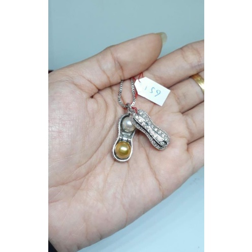 Mutiara Lombok Asli | Kalung liontin kaxang mutiara air laut barok