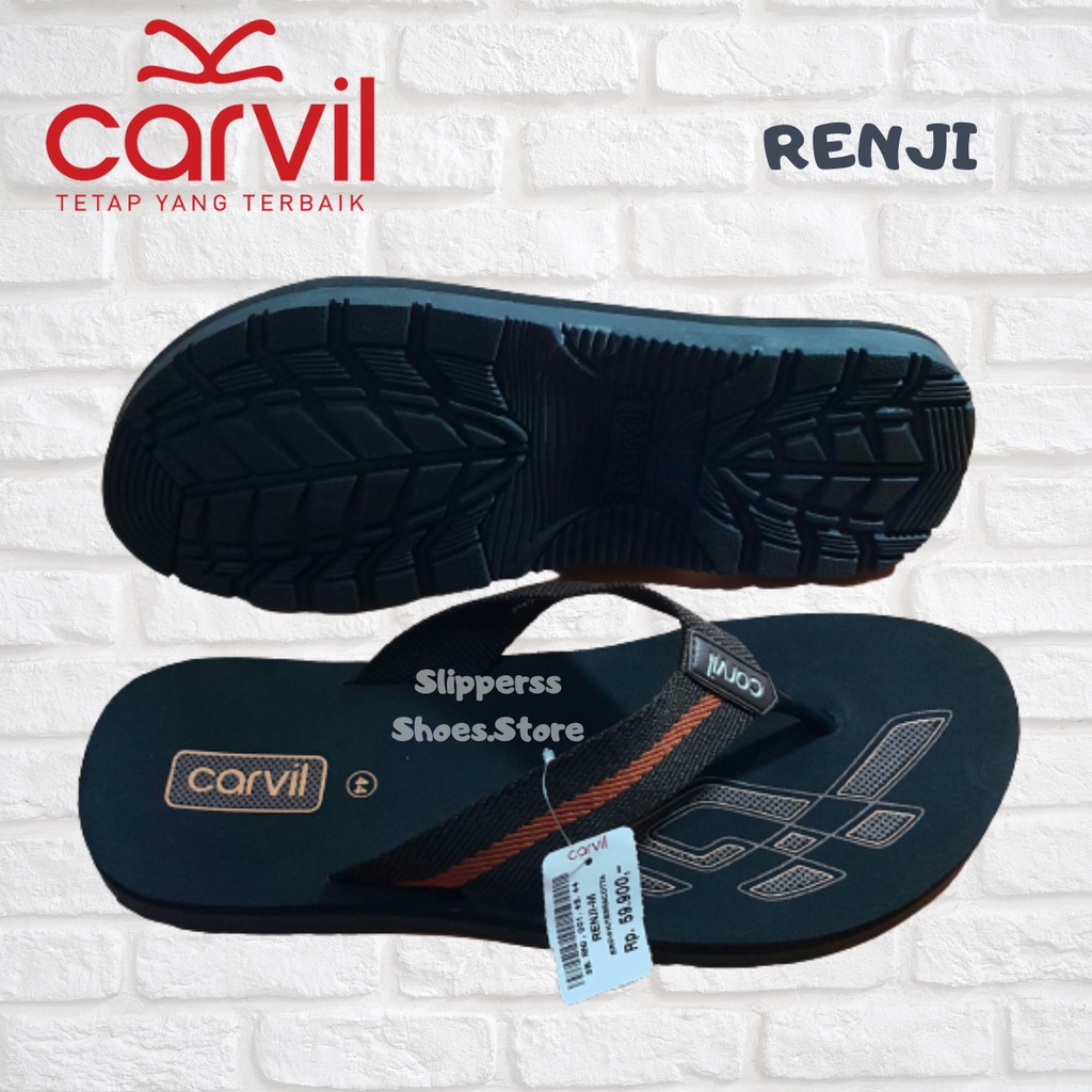 CARVIL RENJI/sandal carvil jepit/sandal carvil original/sandal termurah/sandal hiking/sandal terbaru/sandal pria/sandal wanita/size 38-43