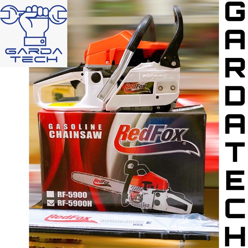 Mesin Chainsaw Gergaji Potong Belah Kayu REDFOX 5900 / 22 Inch Baja