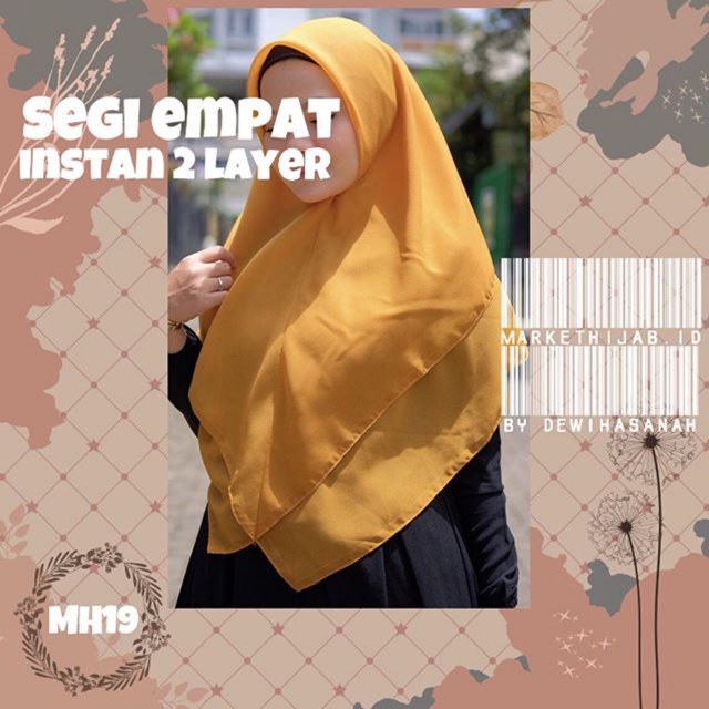 Segiempat instan 2 layer dua layer polos murah