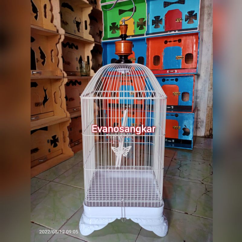 KANDANG BURUNG KENARI,JALAK, PENTET BENTUK OVAL BESI