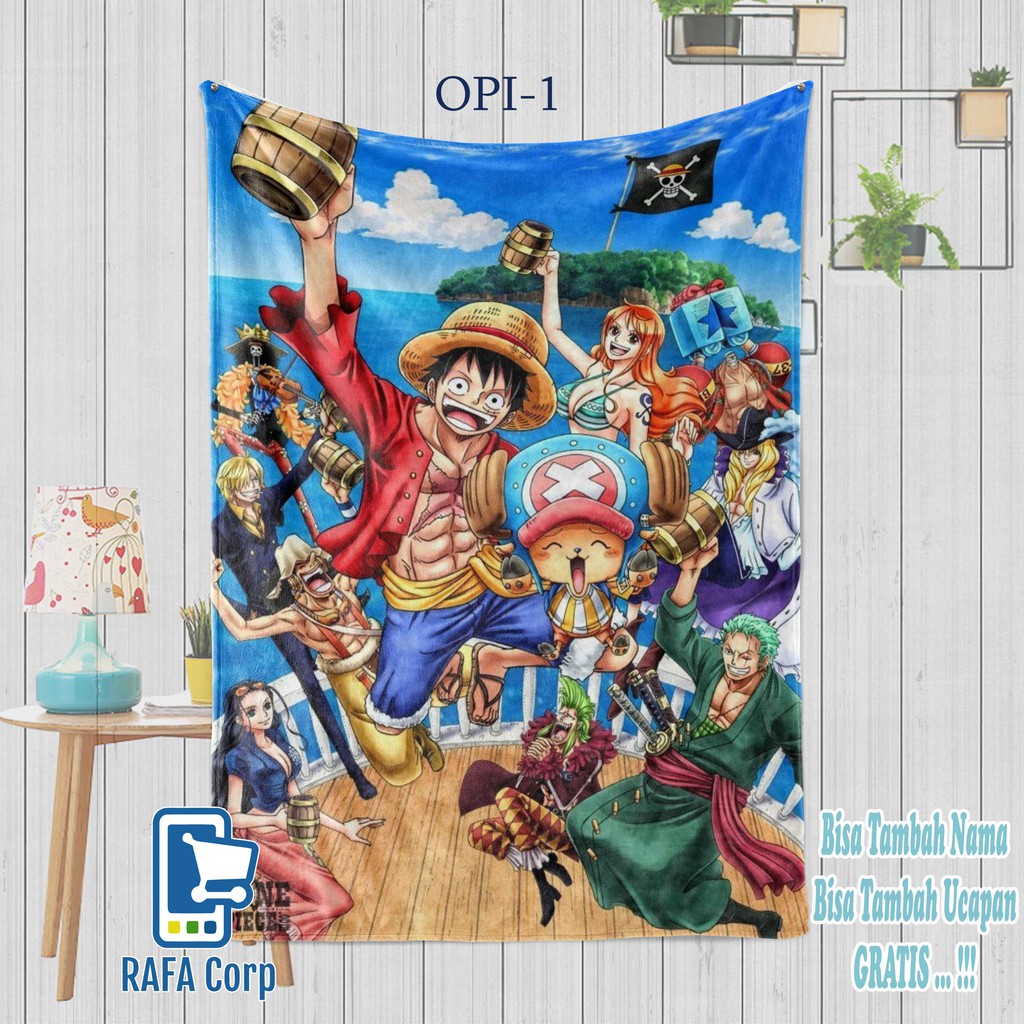 Selimut Custom Foto Karakter Anime One Piece