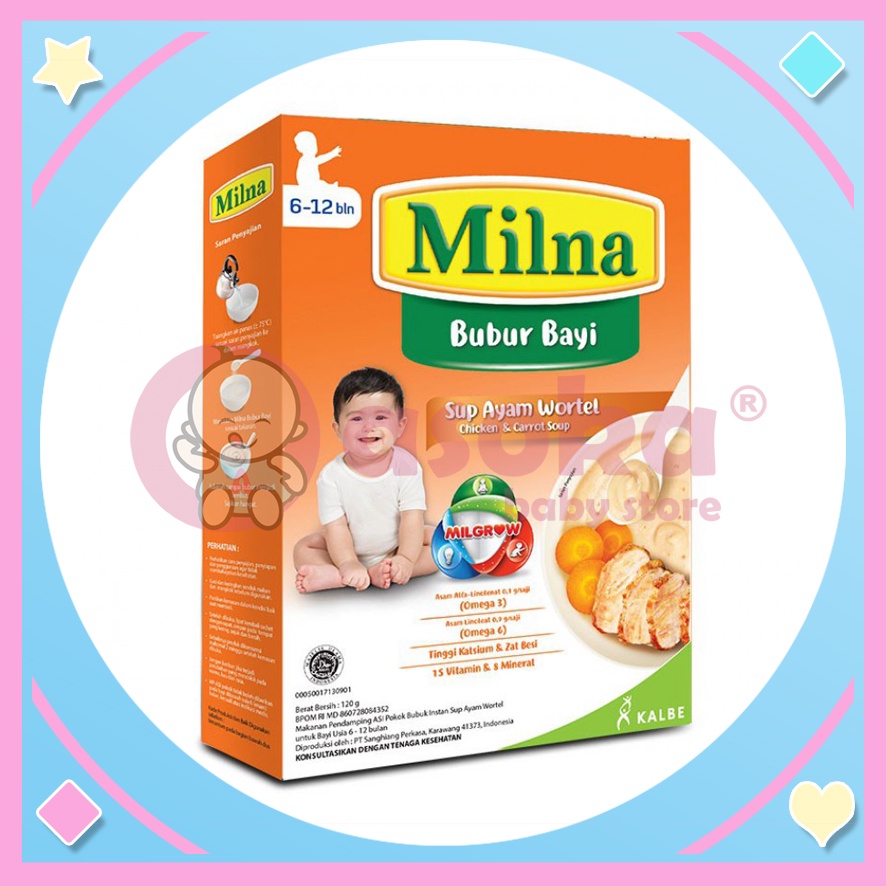 Milna Bubur bayi 6+ Bulan 120g Reguler Untuk 6 Bulan Keatas ASOKA