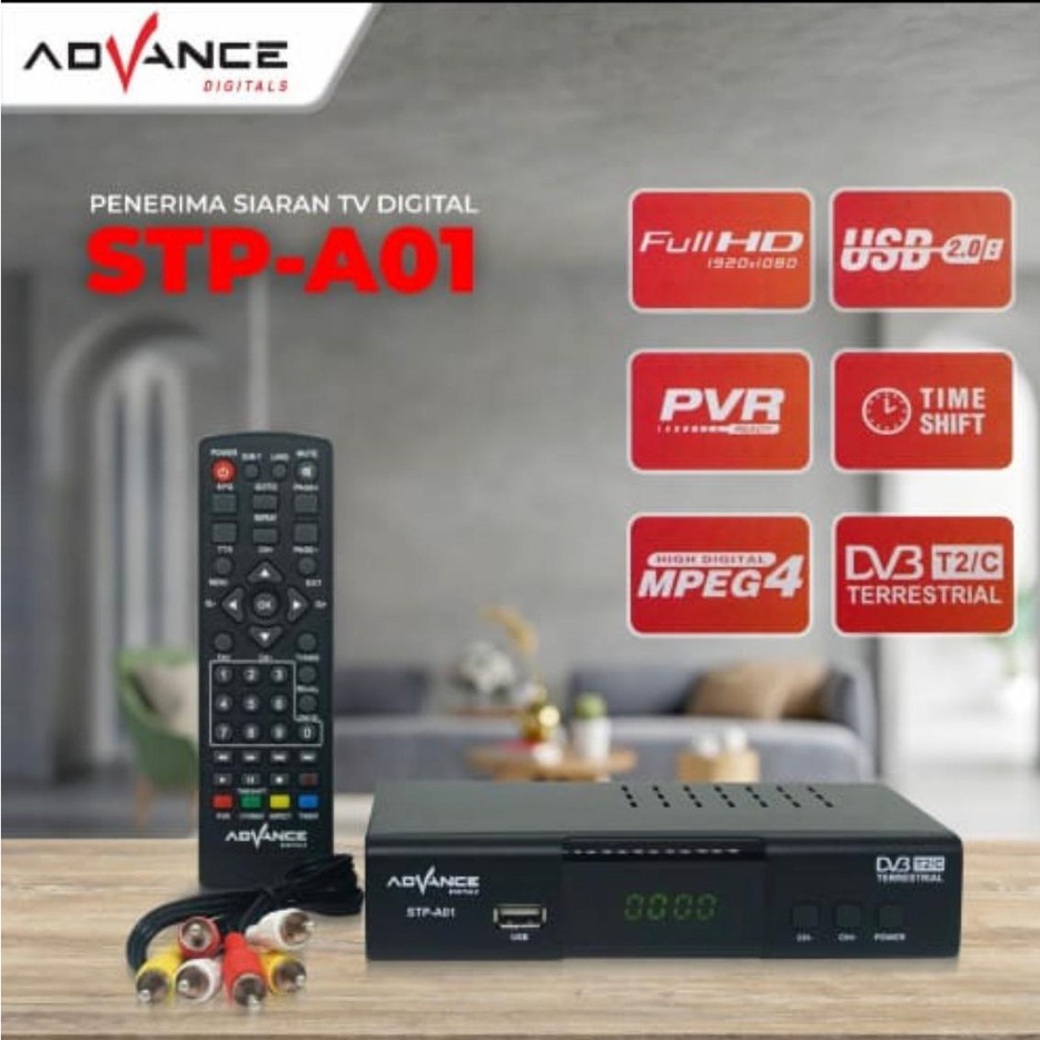 Jual ADVANCE DIGITAL SET TOP BOX DVBT2 PENERIMA SIARAN DIGITAL