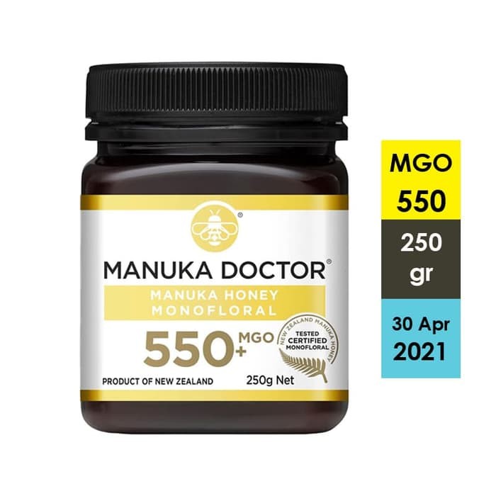 

Madu MANUKA DOCTOR Manuka Honey MGO 550 250gr Monofloral - MMD903