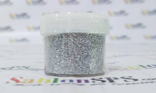 Bubuk Gliter Perak / Silver Glitter Powder 5gr Cup Kecil