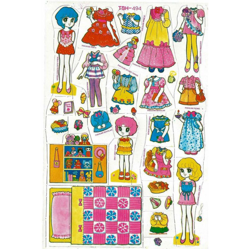 Bp bpan mainan orang orangan kertas jadul REPRINT TIDAK BISA DICOPOT-COPOTIN