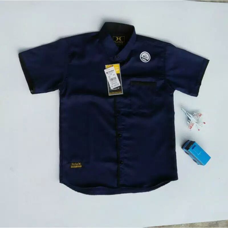 kemeja polos pendek couple anak & ayah