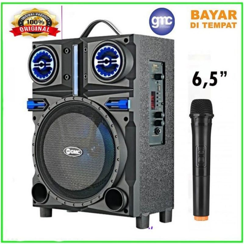 Speaker Portable Gmc 897Q/Gmc 897P Bonus Mic Wireless Karaoke/Salon Aktif Bluetooth Radio Fm Speaker Wireless