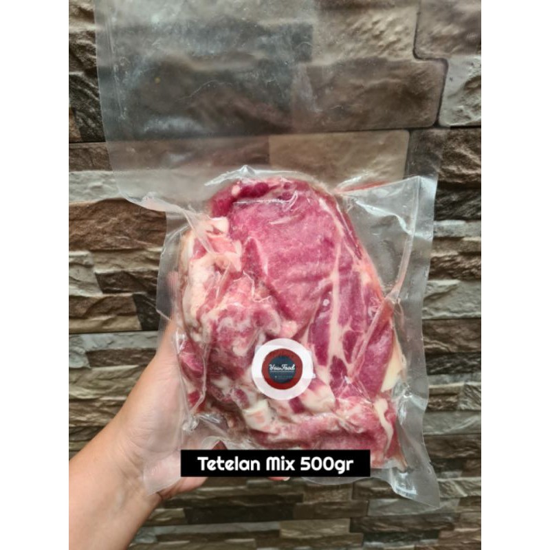 TETELAN MIX (Samchan+Daging) Babi Bali / Pork Meat Cut Off 500gr