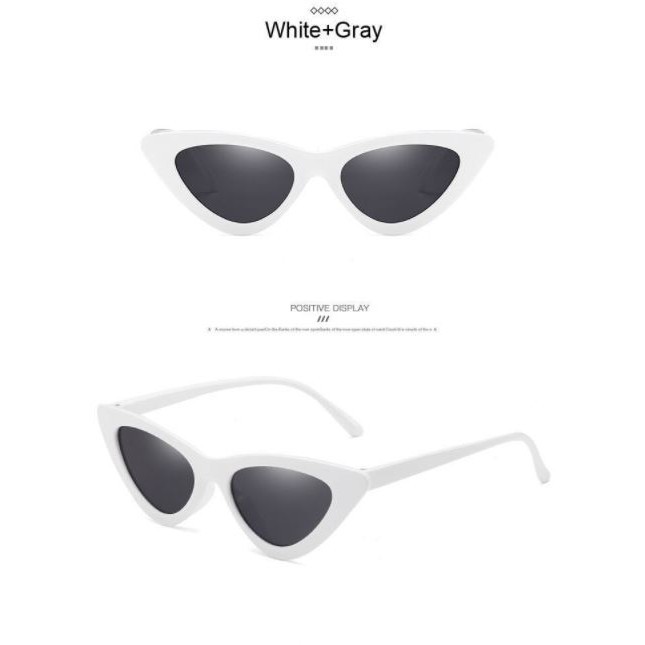 DF VZ027 Kacamata Segitiga Kacamata Korean Kacamata Hitam Ulzzang Triangle Vintage Cat Eye Sunglasse