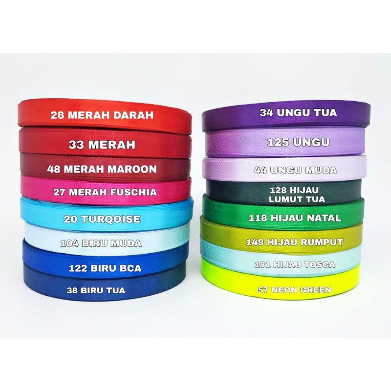 

Pita Satin 1 cm (3/8 inch) Per Rol