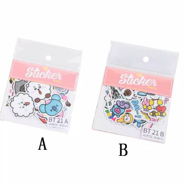 

40pcs sticker untuk scrapbook bt21