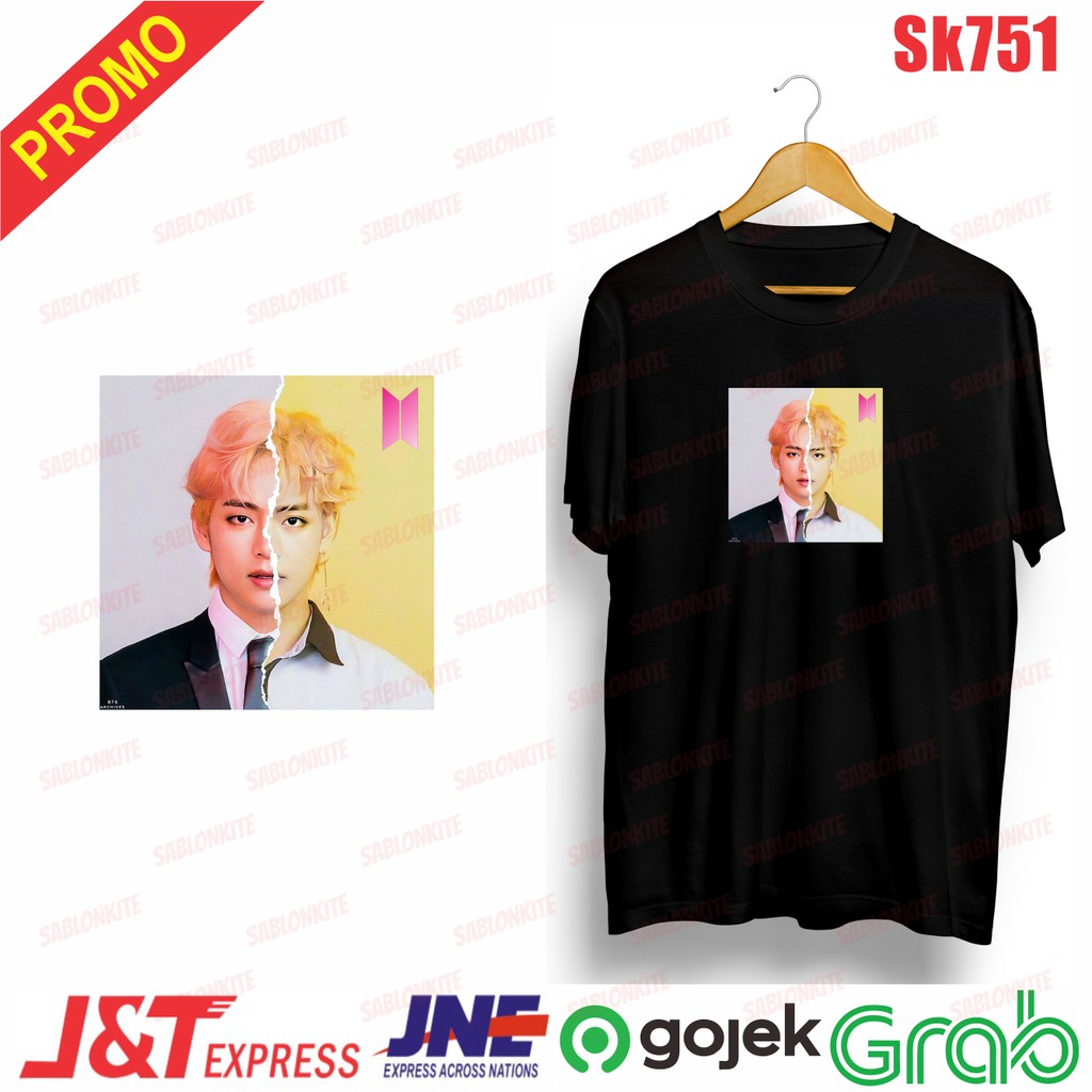 murah!!! kaos KPOP member v taehyung break sk751 unisex combed 30s