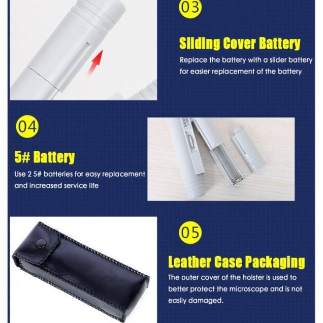 

ORI Portable Double Tube Microscope LED 150X Magnifier Education MG10085 Terpercaya