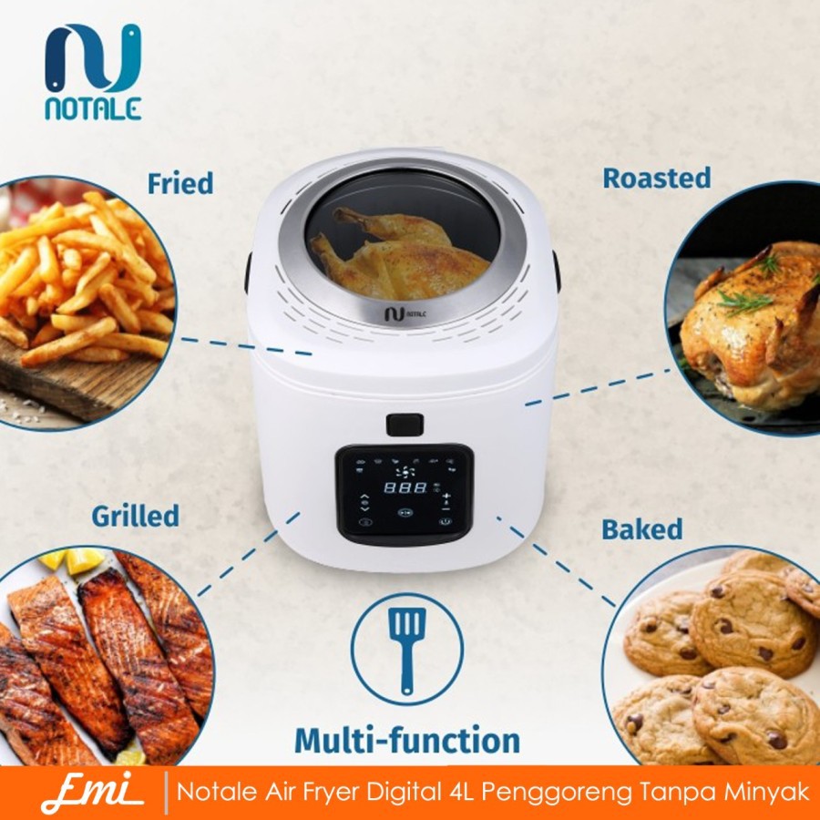 Notale Air Fryer Digital 4L Penggoreng Tanpa Minyak