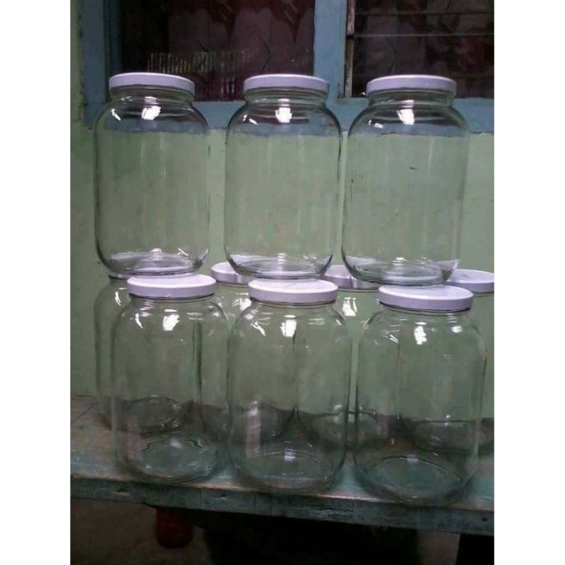 Toples kaca 4 liter / Toples ceri / Toples cendol plus tutup / Toples cupang