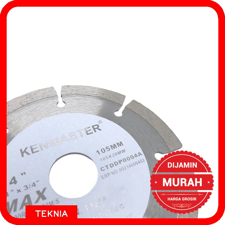 Diamond Wheel Wet 4 Inch KENMASTER - Mata Pisau Potong 105 mm