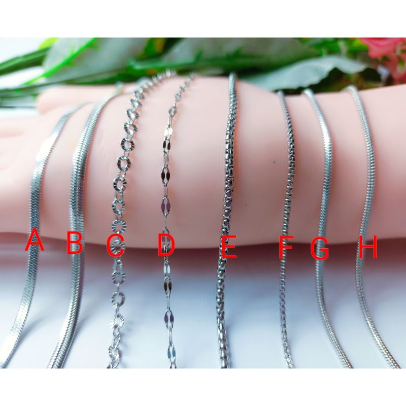 PSS Kalung Titanium Belut Fashion Korea Pria Wanita