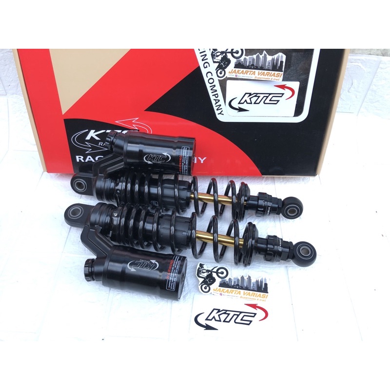 shock original ktc extreme shockbreaker belakang 280mm 320mm 340mm rxking tiger cb w175 jupiter z vega f1zr-full hitam