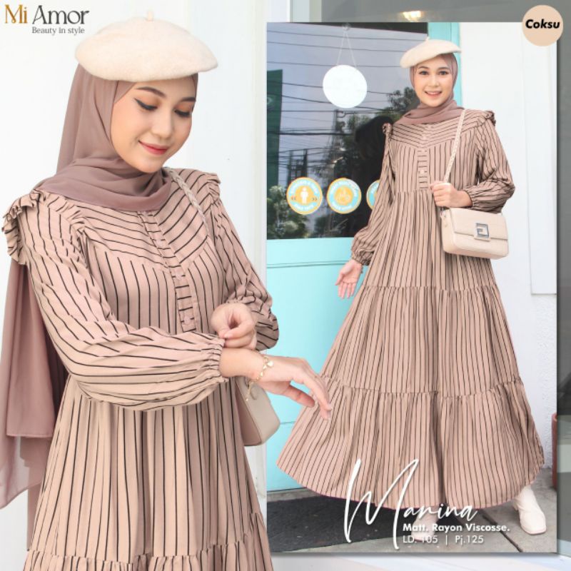 MARIANA MAXY DRESS MATT RAYON VISCOSE ORI BY MI AMOR