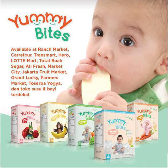 Yummy Bites Baby Rice Crackers 50gr 6mo+, Diatas 6 Bulan