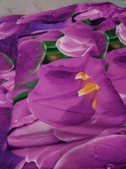 Sprei Motif Andira Ungu Sets 180x200cm - Seprei Bunga Ungu