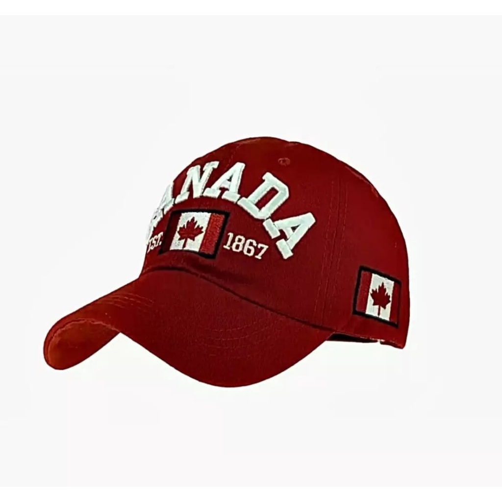 Topi Baseball Canada  Hat Cap Casual Sport Pria Wanita Distro