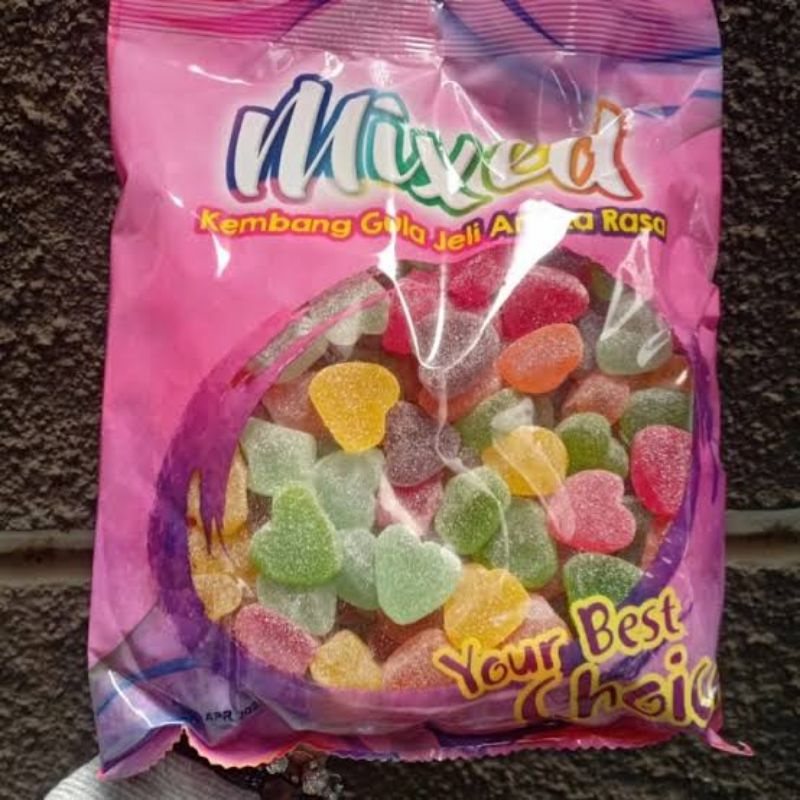

jelly aneka rasa mixed permen buah 500gr - jajan kiloan - snack - candy