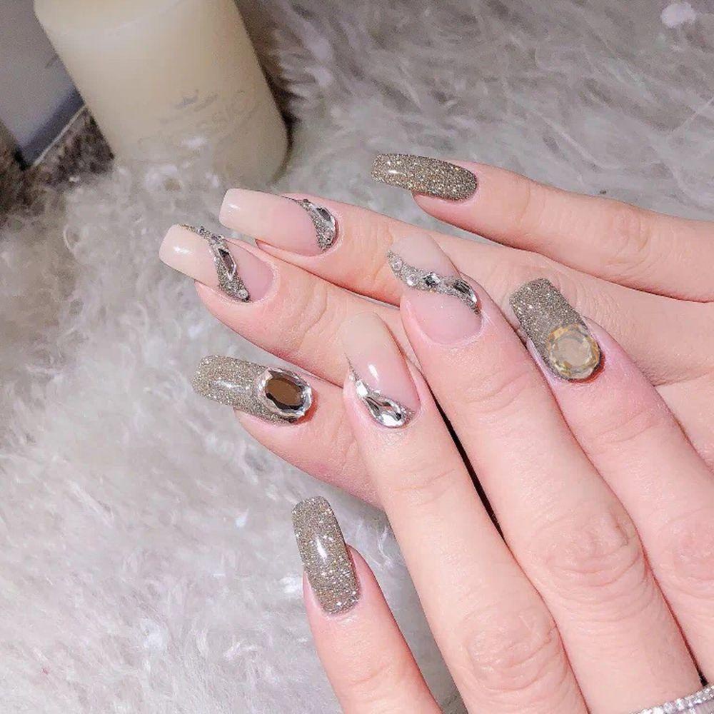 AUGUSTINA Agustin 3D Dekorasi Nail Art Pesona Flash Symphony Manicure Aksesoris Permata DIY Perhiasan Kuku