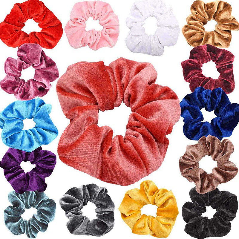 Hair Scrunchies Velvet Elastic Scrunchy Bobble Soft Hair Bands