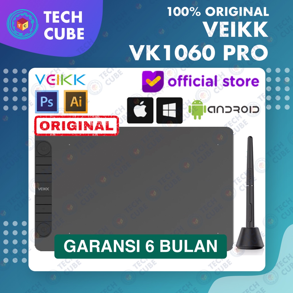 VEIKK VK1060 PRO Digital Graphic Drawing Pen Tablet OSU Alt A30 A50 A15