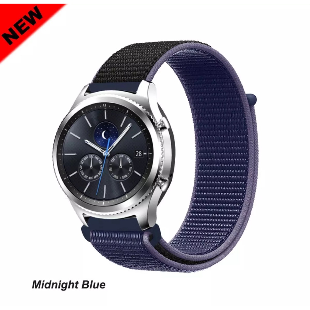 Strap Samsung galaxy watch 3 4 5 41mm 42mm Active 1 2 nike sport woven nylon Loop tali jam