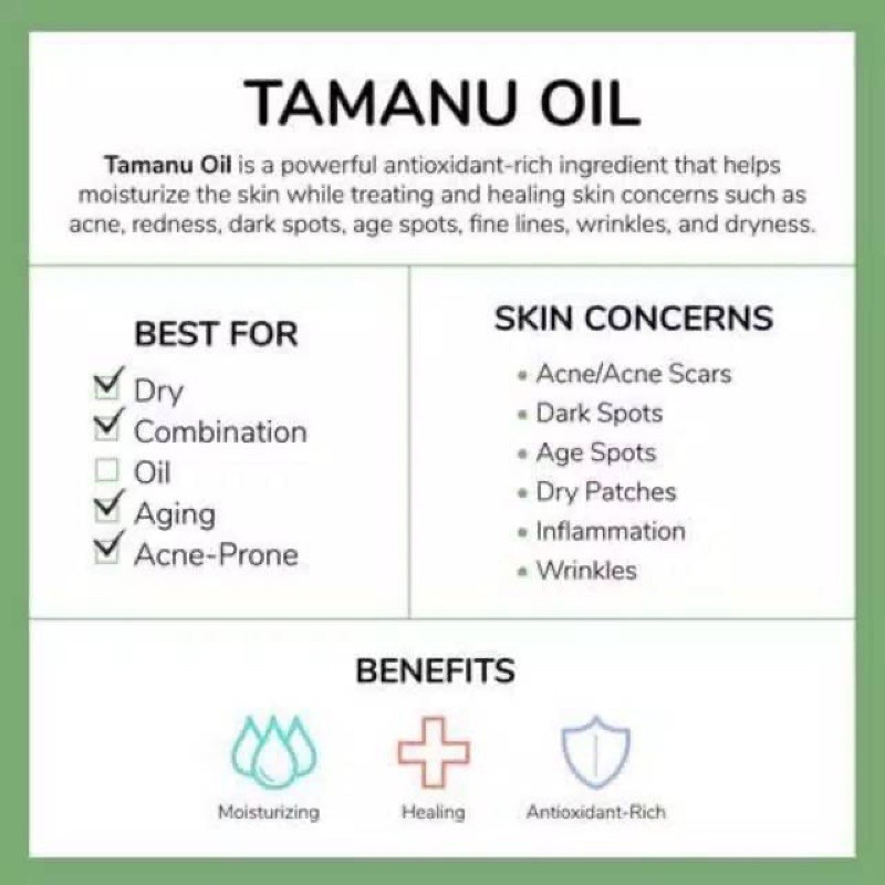 TAMANU OIL Perle Beaute 100% pure BPOM (BERSERTIFIKAT TERBAIK)