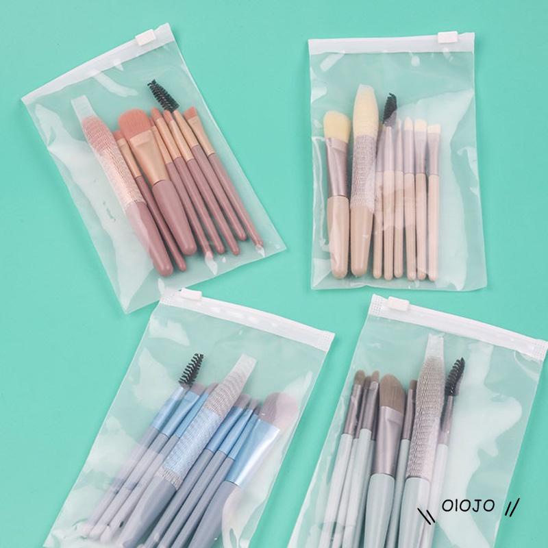 8pcs / Set Brush Makeup Bahan Nilon Untuk Eyeshadow / Blush On / High GlossBuku ol