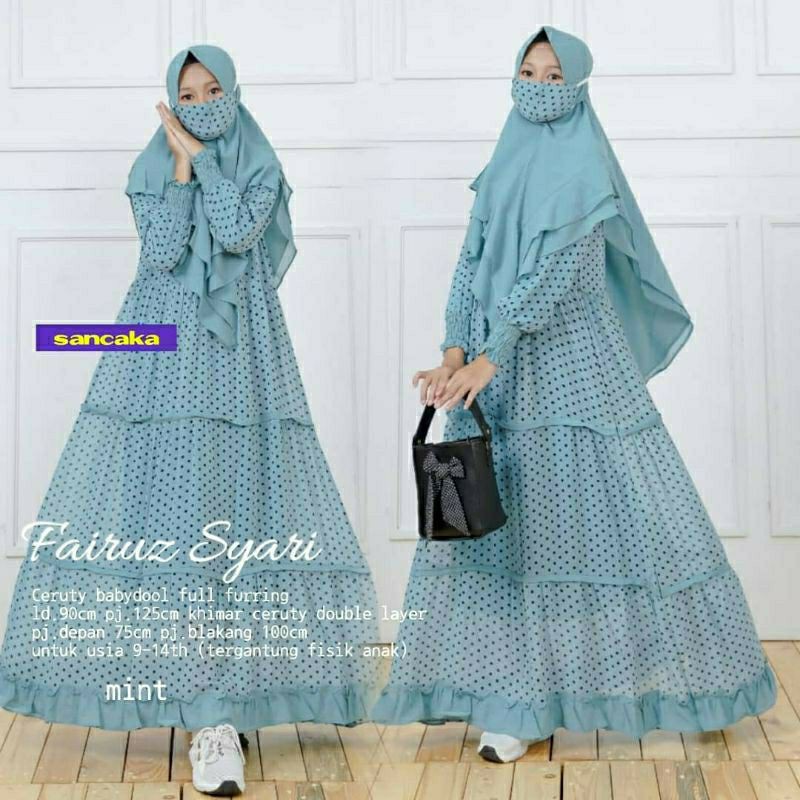 Gamis Anak KS FAIRUZ SYARI KIDS MINT