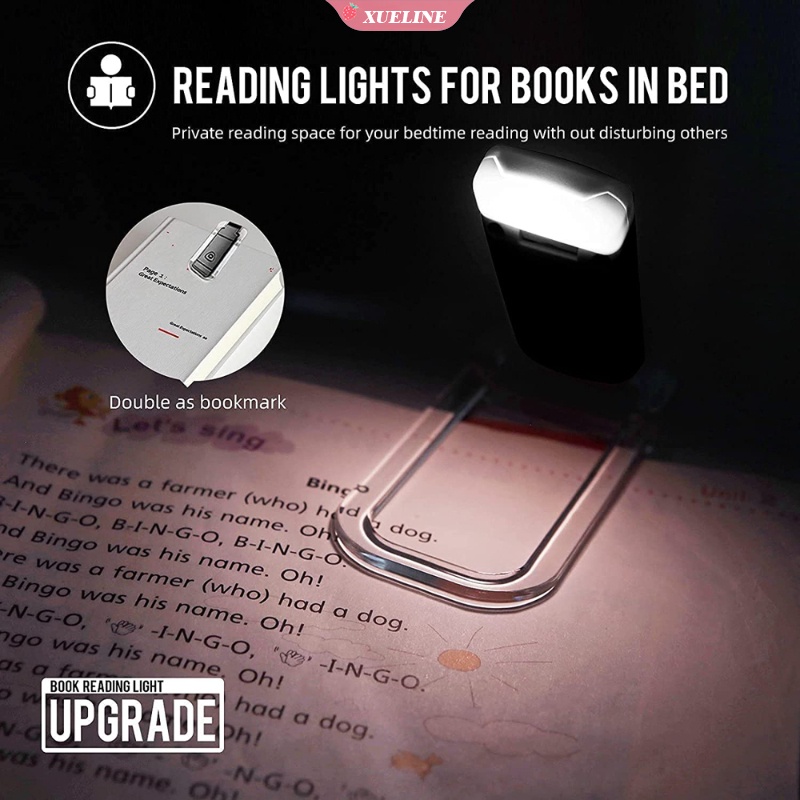 Lampu Baca LED USB Rechargeable Portable Dengan Klip Penjepit