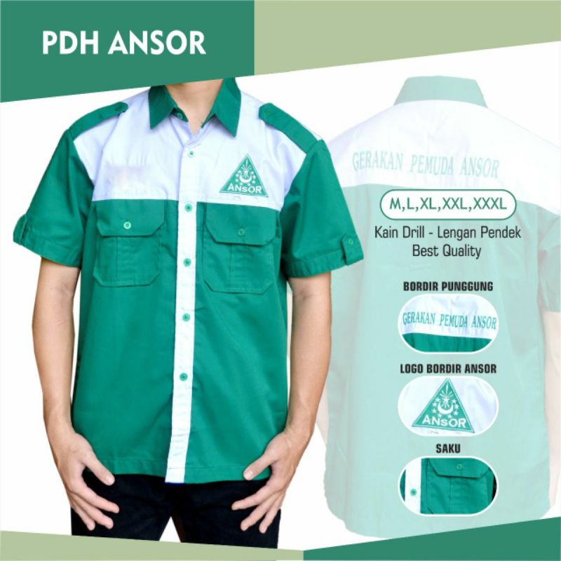 PDH Ansor NU /Atasan Ansor / Baju Ansor