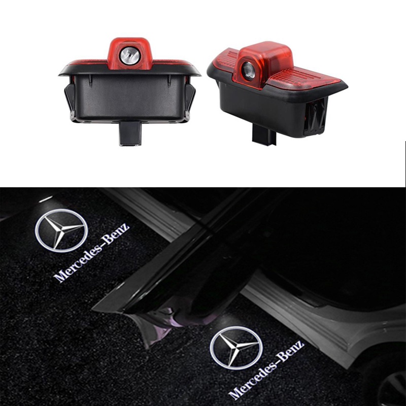 Lampu Led Proyektor Laser Pintu Mobil Untuk Mercedes Benz W203 C Class SLK R171 SLR R199 CLK W209 W240