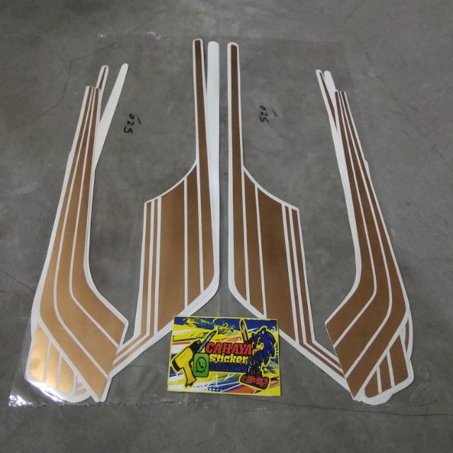 Striping Lis Sticker Standar Yamaha Rx S - Rx Special 1982 Gold