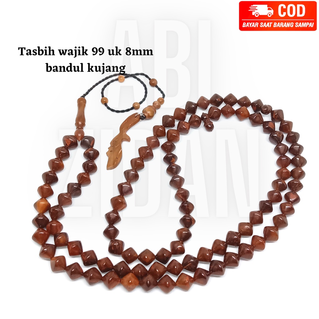 Tasbih kayu Kaokah Kokka Kaukah kokkah koka asli Original model wajik 99 uk 8 mm bandul kujang