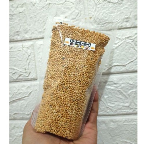 Yellow Seed Milet Millet Pakan Biji Terbaik Untuk Hewan Penyuka Biji Bijian Pakan Hamster Burung Dll Yellowseed Kuning PouchS