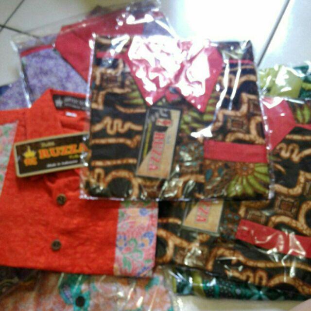 Ruzza Grosir Batik Kemeja Anak Ukuran 0-5 Tahun Hem Random (min 5pcs) Murah