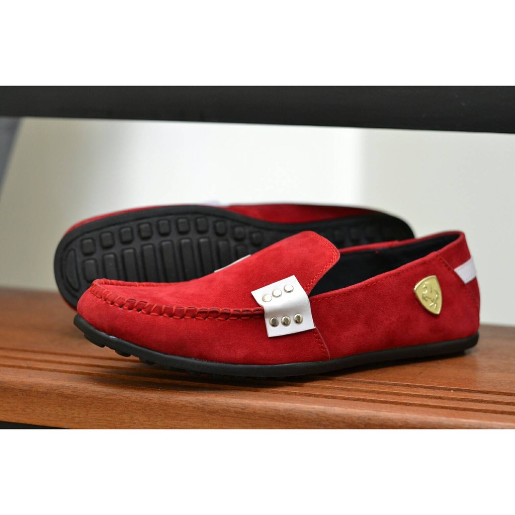 FERRARI 02 Sepatu Pansus Pria Slip On Original Brand Casual Kasual Cowok Trendy Nyaman Terkini