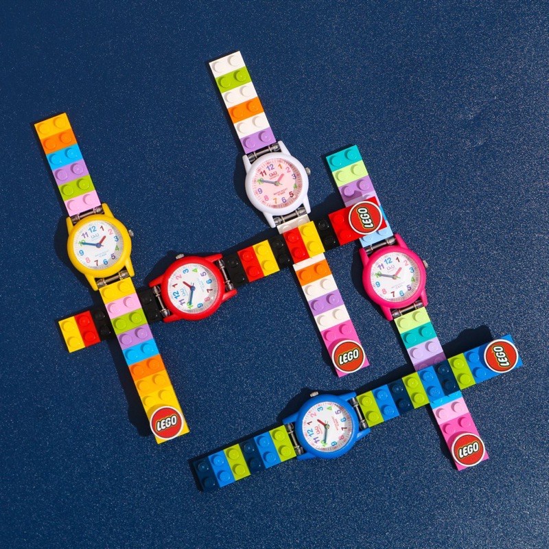 LEGO - Brick Watch / Jam Tangan dg Strap dari Brick LEGO ( Kode: aPQK ) - dikombinasikan dg Jam Tang